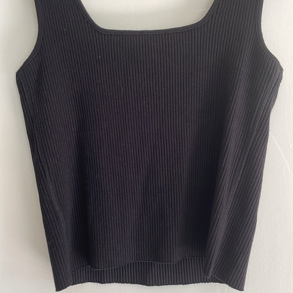 Vince Square Neck Ribbed Knit Tank - Picture 8 of 12
